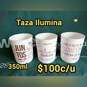 Tupperware Tazas illumina $8.00 each one